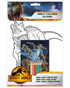 Jurassic world kleurplaten en stickers 