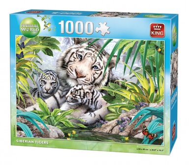 King legpuzzel Siberian tiger 1000 stukjes