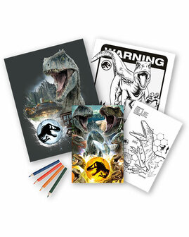 Jurassic world kleurplaten en stickers 