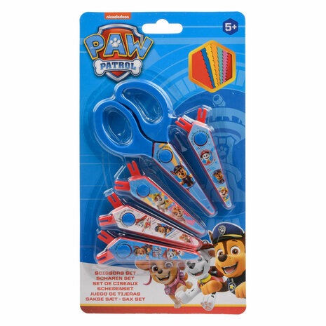 Paw Patrol kartel schaar met 5 Kartelbladen