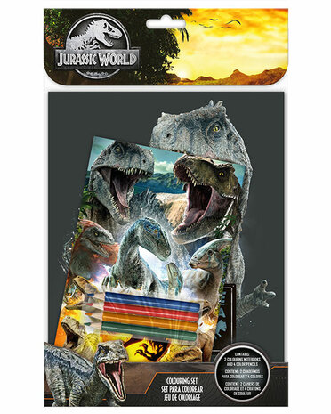 Jurassic world kleurplaten en stickers 